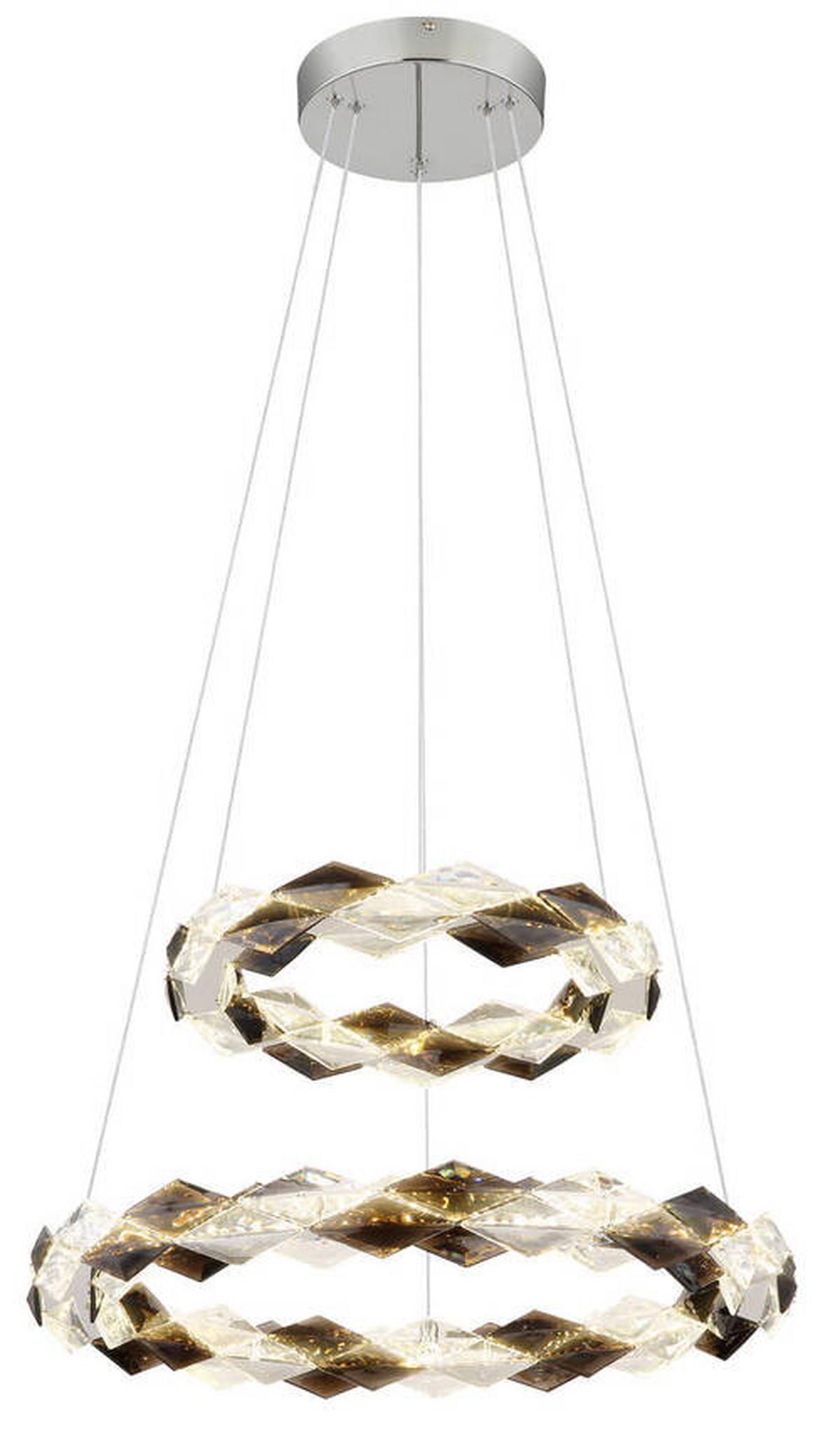 LED-Hängeleuchte 67318h2 - Klar, Design, Kunststoff/Metall (55/130cm) - Globo