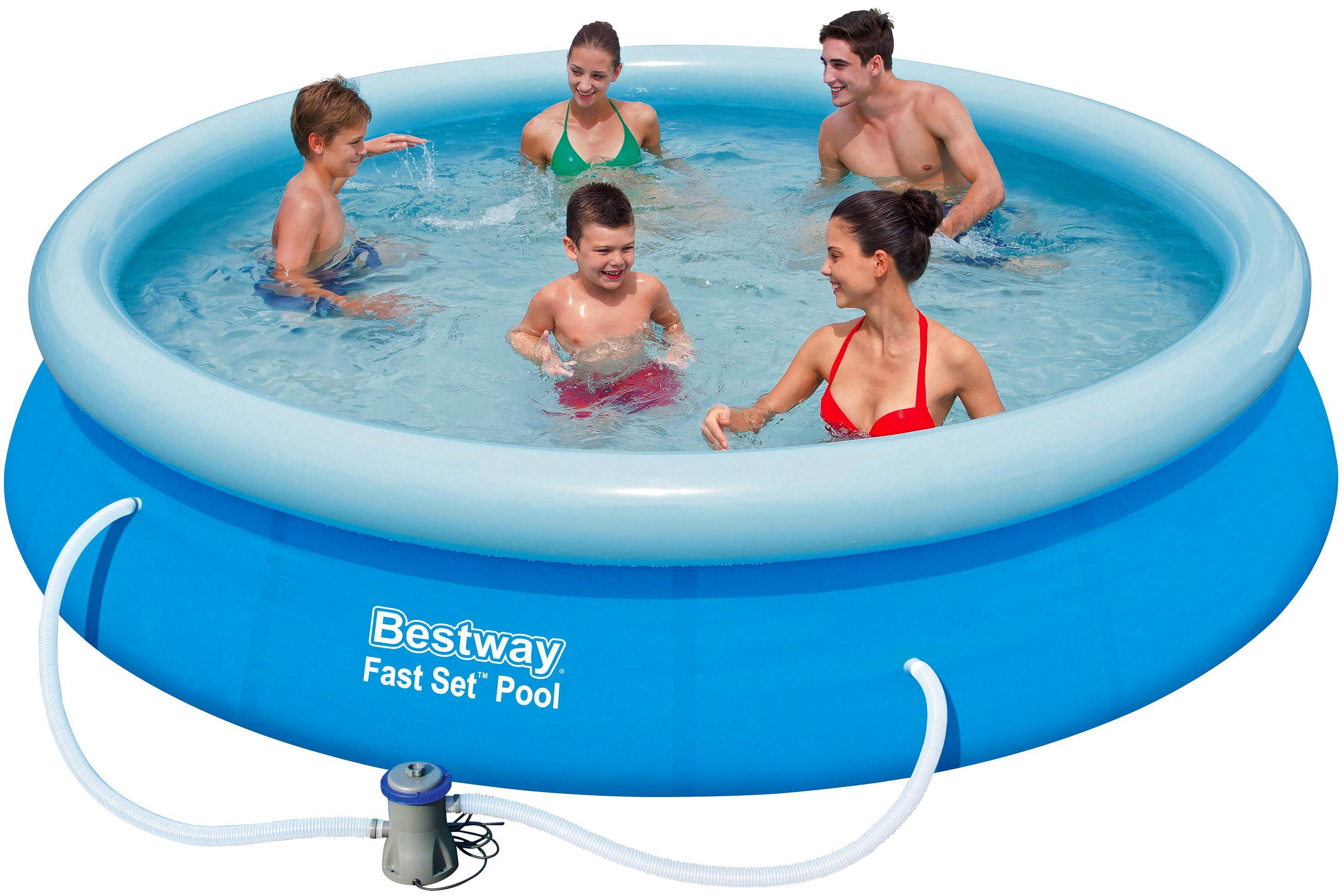 Bazén Mitch - Vč. Filtru - modrá/světle modrá, umělá hmota (366/76cm) - Mömax modern living