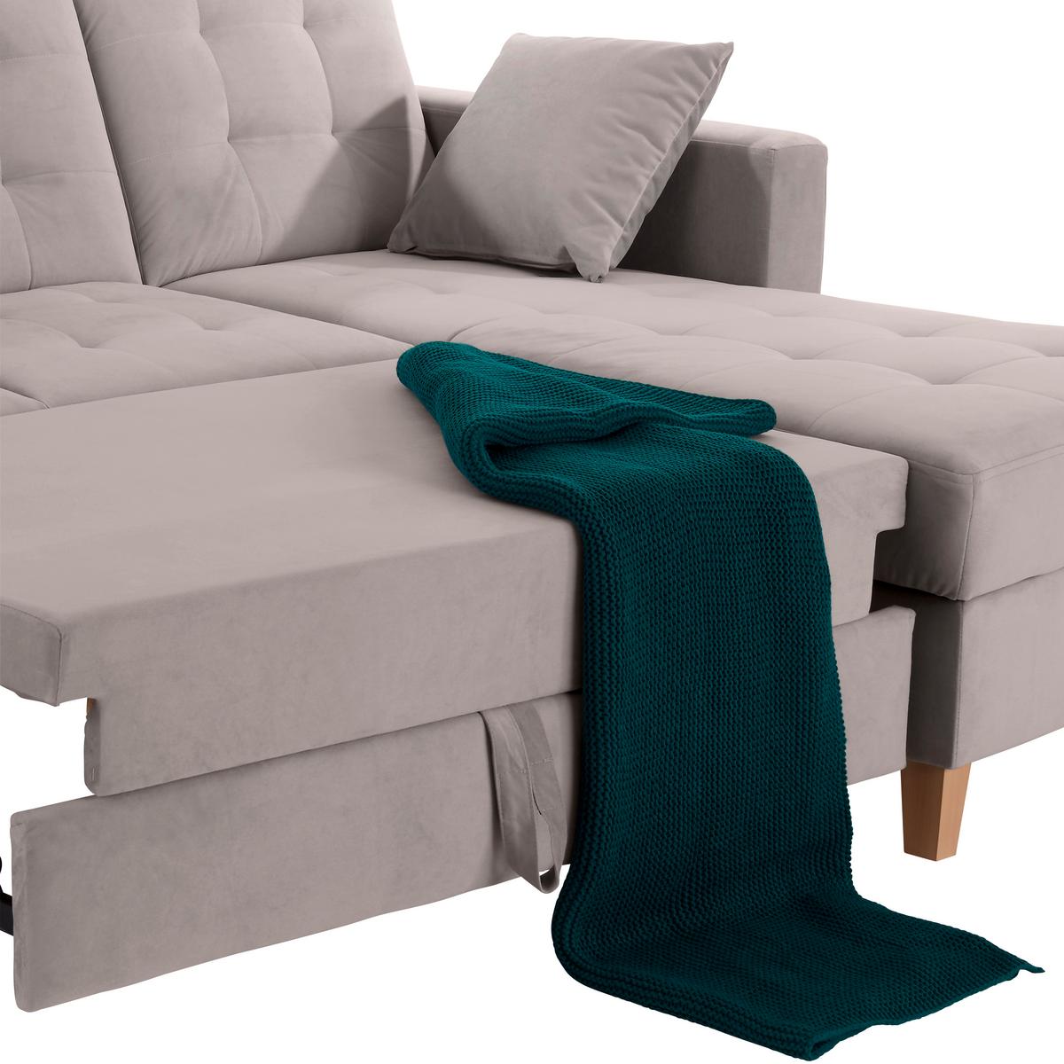 ROHOVÁ SEDAČKA BERGEN - přírodní barvy/béžová, Design, dřevo/textil (231/160cm) - Luca Bessoni