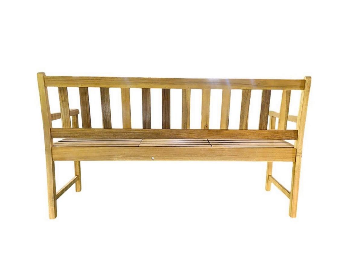 2-Sitzer mit Bank LxBxH: ca. 153x57x88 cm - Akaziefarben, Basics, Holz (153/57/88cm) - Prestige Home