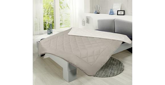 Steppdecke Annika Leicht 140x200 Cm - Silberfarben/Weiß, MODERN, Textil (140/200cm) - Luca Bessoni