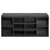 Schuhschrank Grau Holz Mit Sitzkissen B: 103,5 Cm - Grau, Basics, Holzwerkstoff (103,5/48/29,5cm) - Kesper