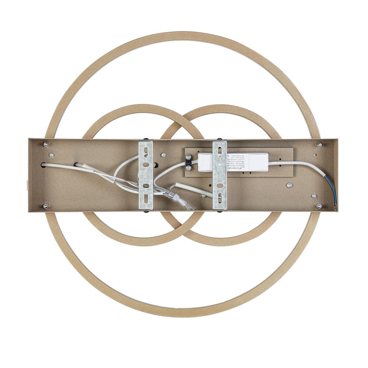 LED-DECKENLEUCHTE CELAL - Champagner/Eichefarben, Basics, Holzwerkstoff/Kunststoff (42/40/7cm) - Luca Bessoni