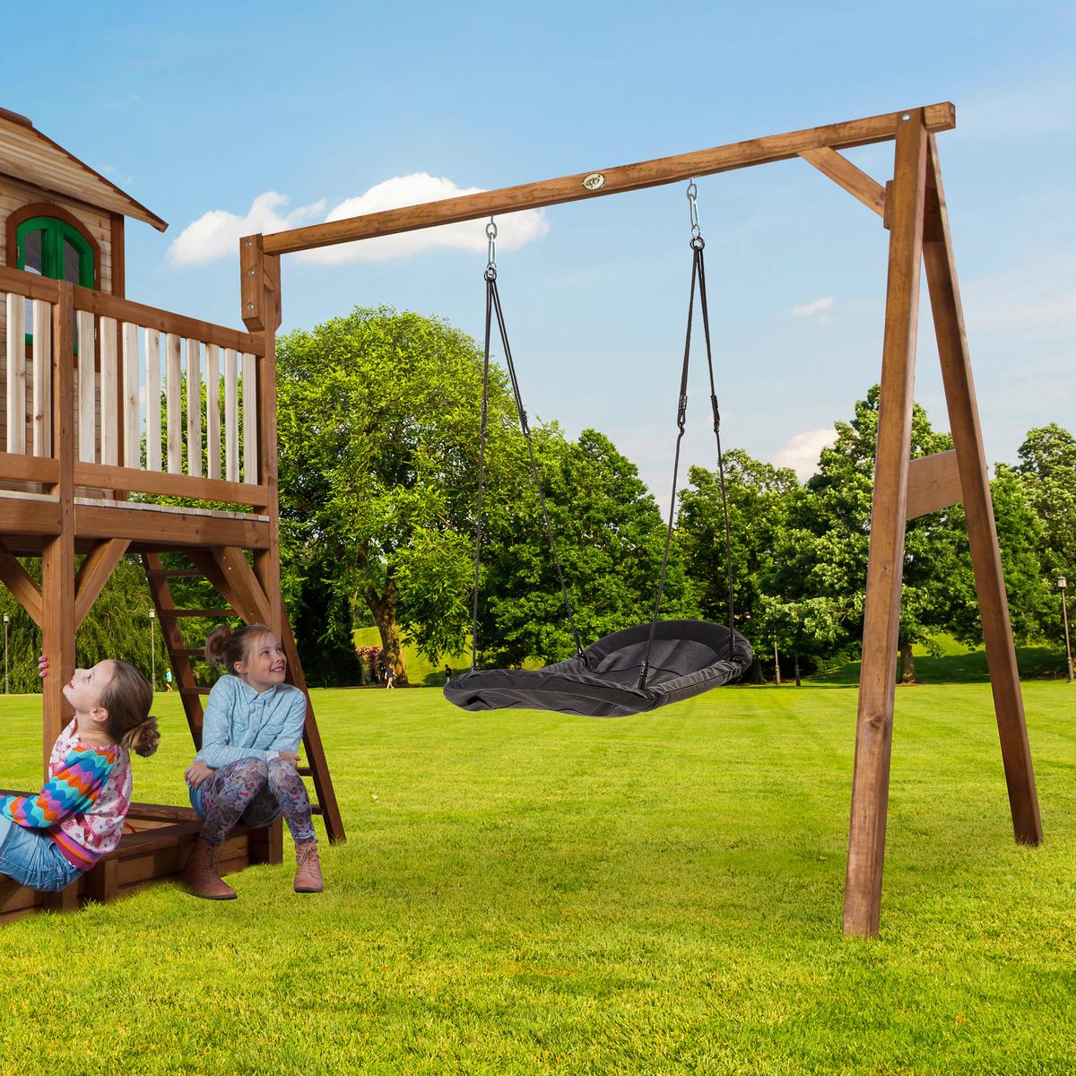 Spielturm A030.158.00 - Braun/Weiß, KONVENTIONELL, Holz (613/291/277cm) - Ambia Garden
