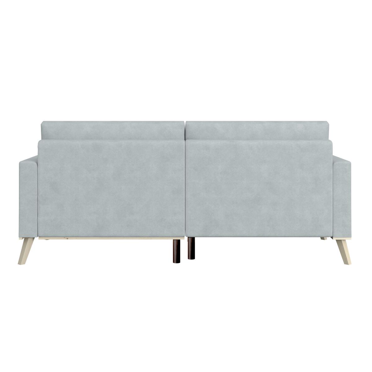 Ecksofa Carini - Eichefarben/Silberfarben, Basics, Textil (222/152cm)