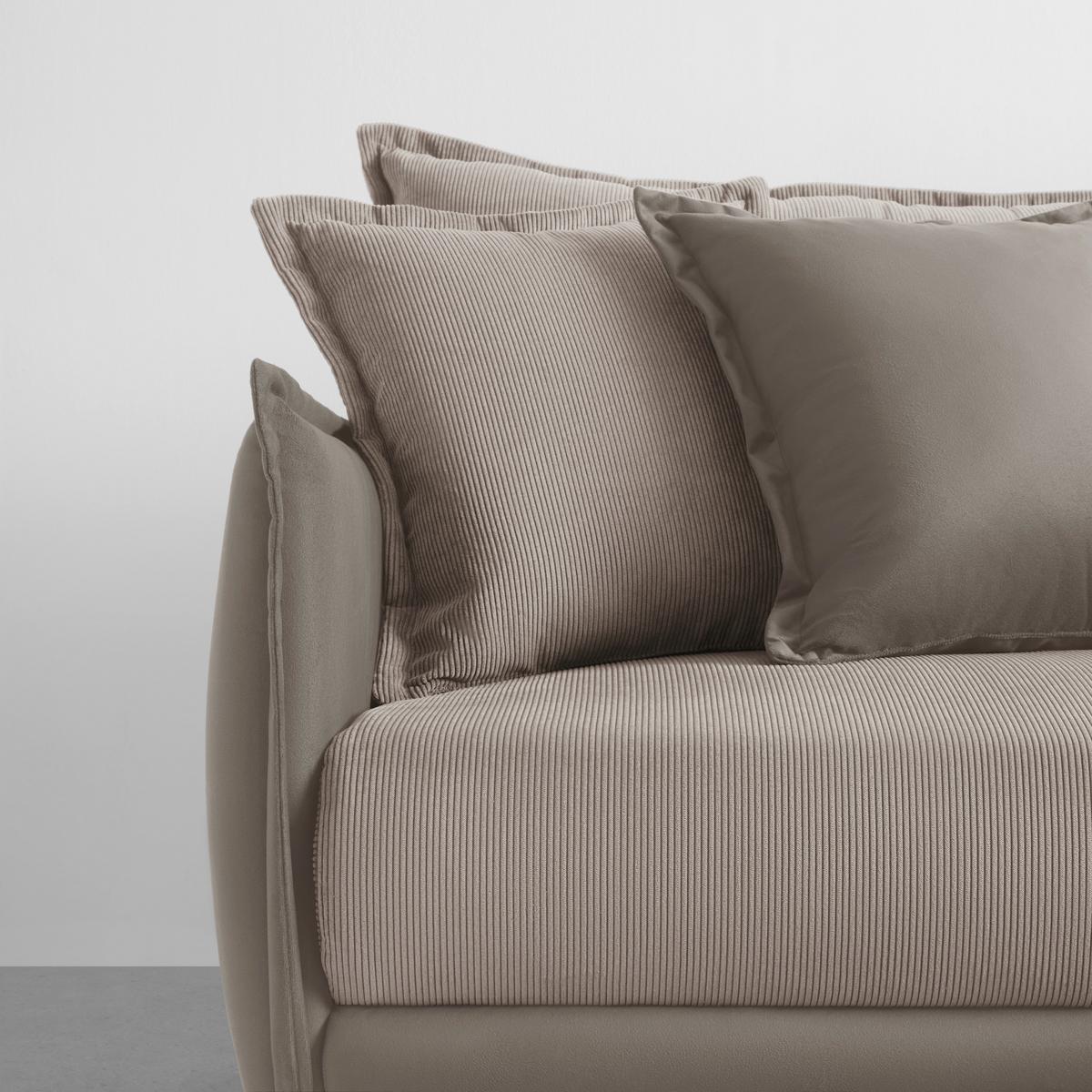 Rohová sedačka NUOVO, obojstranná, sivohnedá - čierna/taupe, Modern, kov/textil (245/190cm) - Mömax