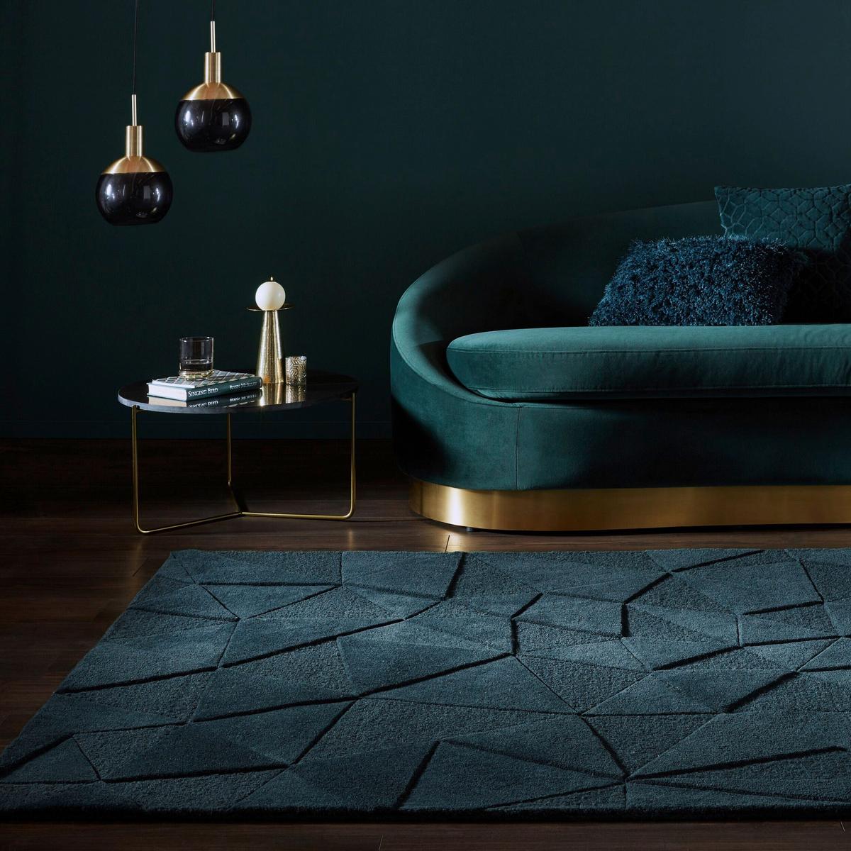Wollteppich 503119373445 - Blau, Basics, Textil (120/170cm)
