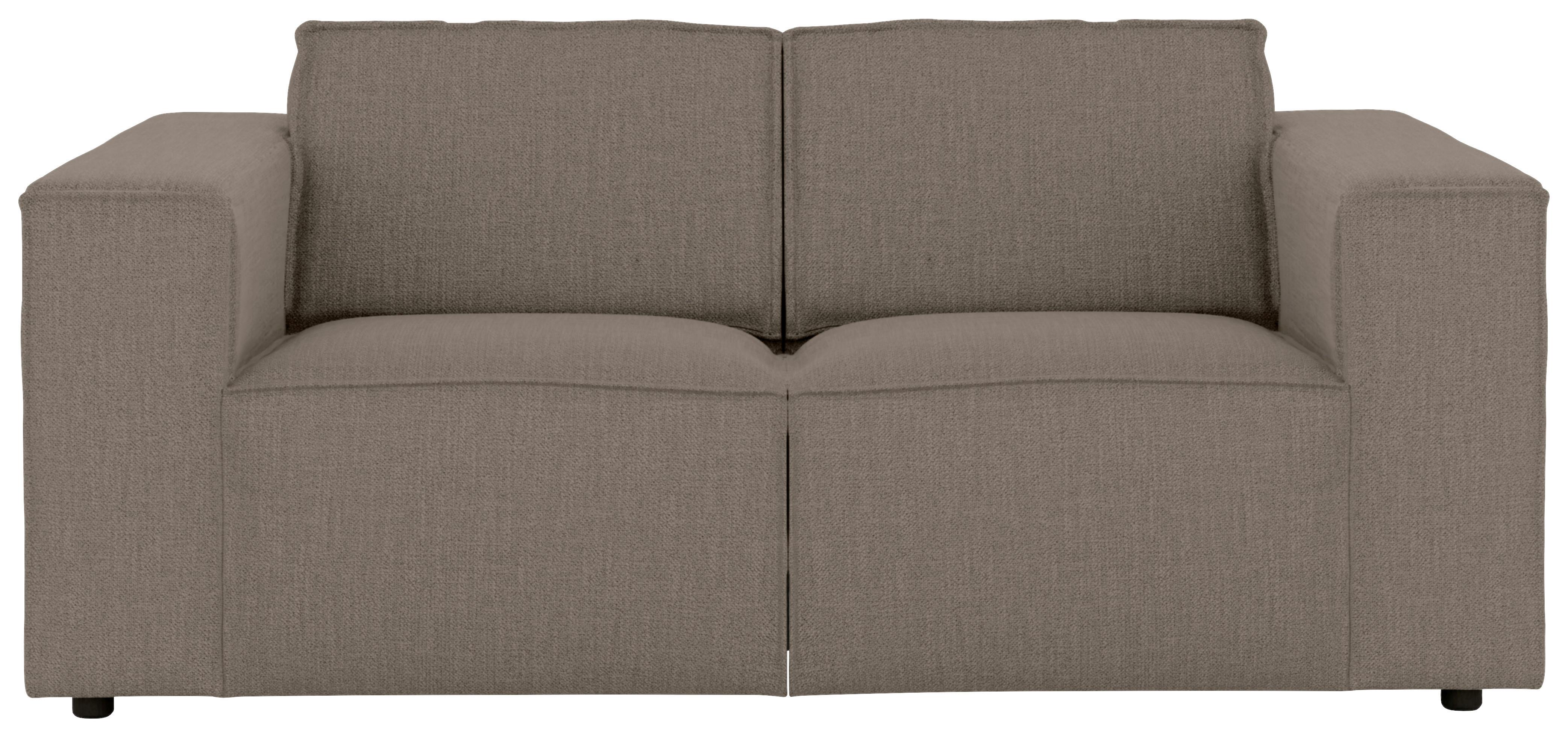2-sitzer-sofa Dice Taupe/grau - Taupe/Schwarz, MODERN, Textil (185/80/102cm) - MID.YOU