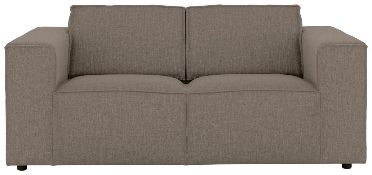 2-sitzer-sofa Dice Taupe/grau - Taupe/Schwarz, MODERN, Textil (185/80/102cm) - MID.YOU