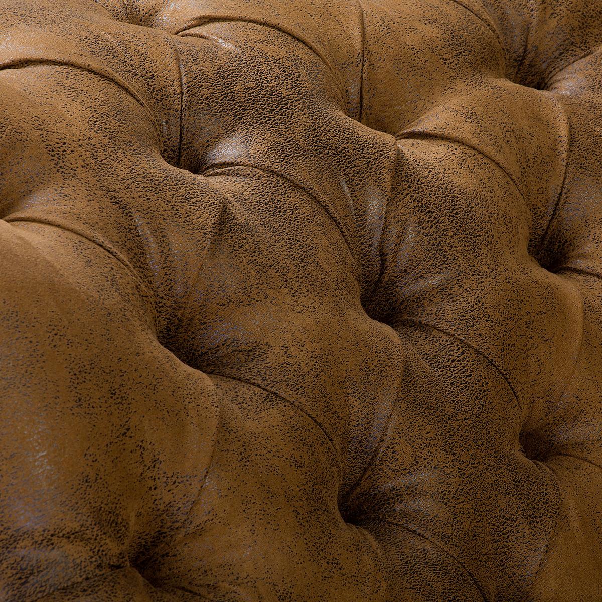 Récamiere Pako Cognac B: 185cm - Cognac/Braun, Design, Textil (185/93/75cm) - Livetastic