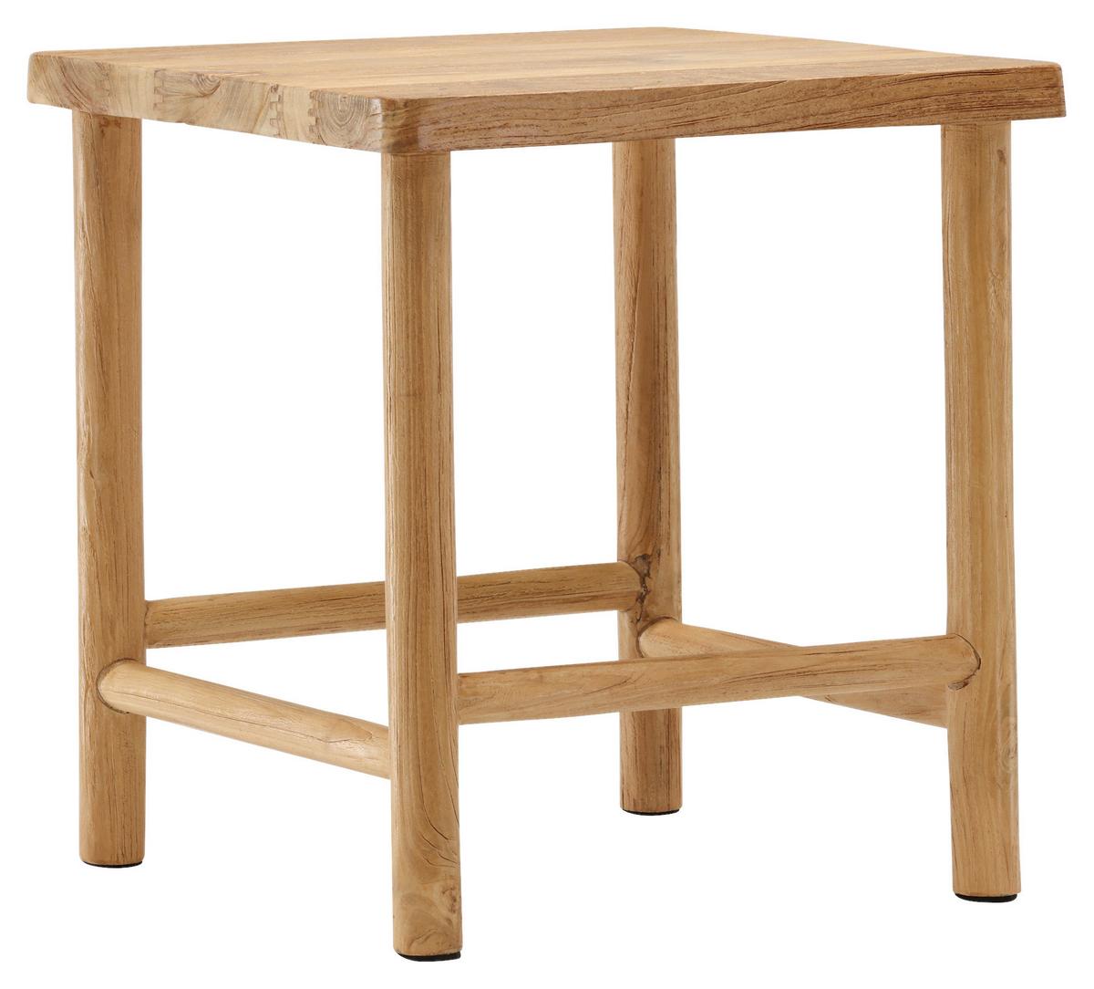 Hocker Noster - Hellbraun, Design, Holz (42/46/42cm) - Livetastic