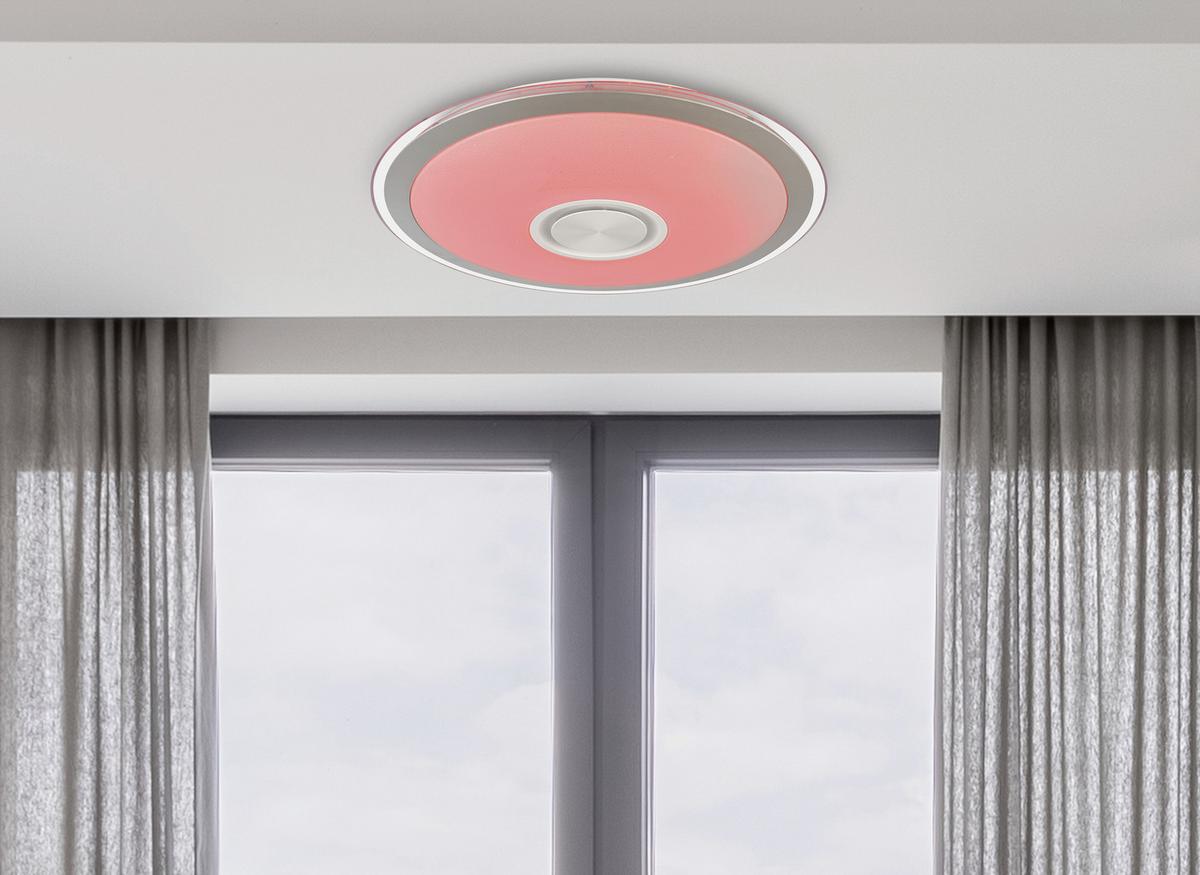 Led Mennyezeti Lámpa Karin - króm/fehér, Modern, műanyag/fém (40cm) - Luca Bessoni