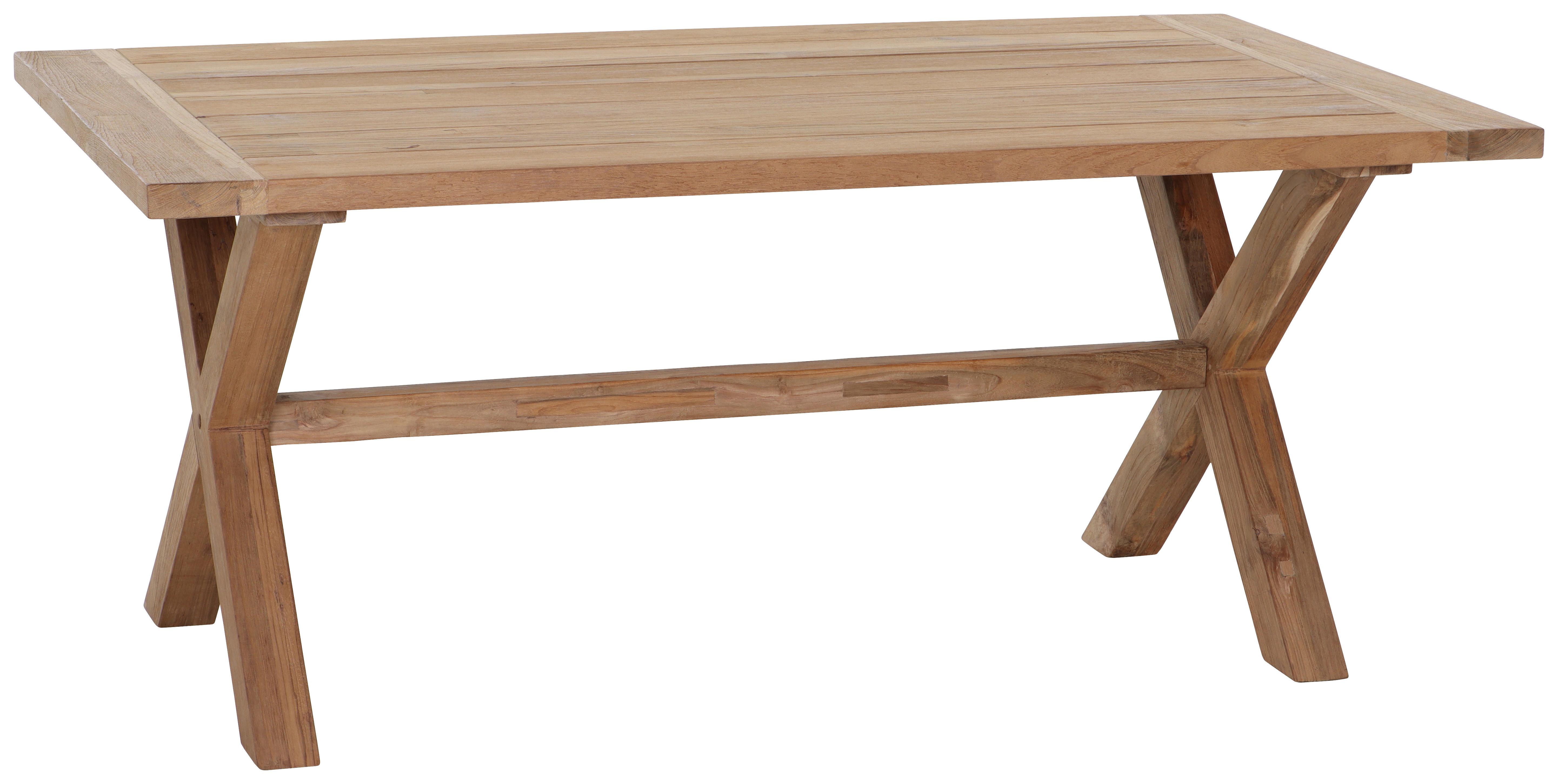 Gartentisch Teakholz L 180 Cm - Teakfarben, MODERN, Holz (180/100/76cm) - Siena Garden