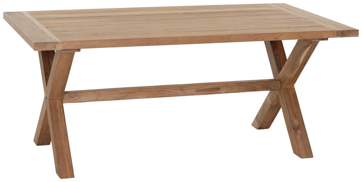 Gartentisch Teakholz L 180 Cm - Teakfarben, MODERN, Holz (180/100/76cm) - Siena Garden