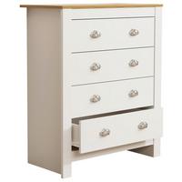 Kommode Balusa Weiß, Eiche Dekor B: 79 Cm - Honigeiche/Weiß, LIFESTYLE, Holzwerkstoff (79/95/39,5cm) - MID.YOU