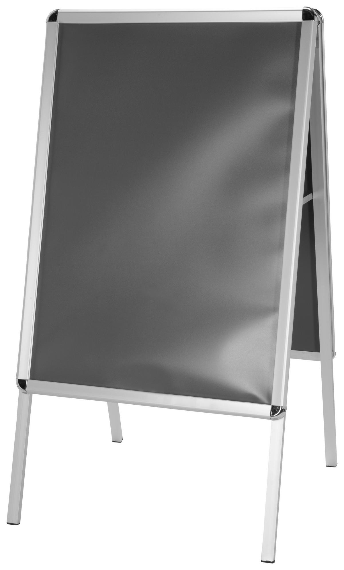 Plakatständer Agenda Ii - Silberfarben, Basics, Metall (62,5/115,5/61cm) - MID.YOU