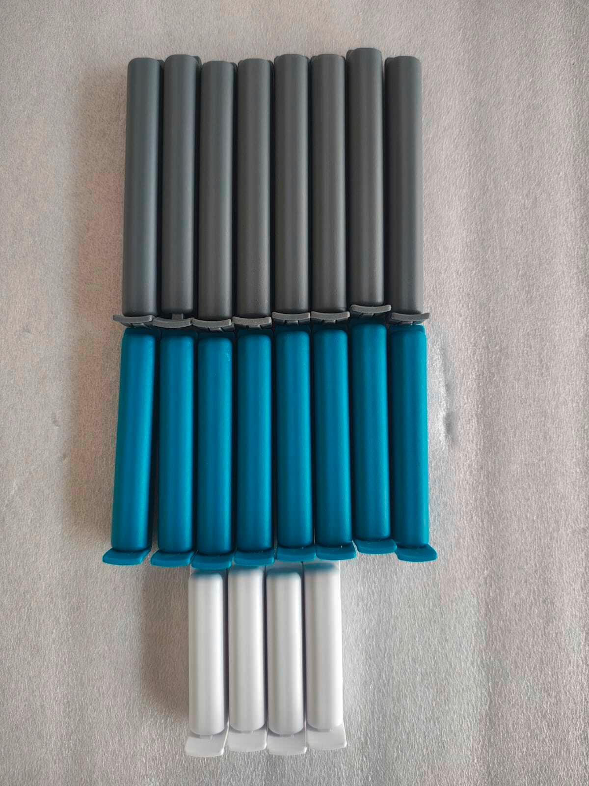 Spony na uzatváranie 20 ks - modrá/sivá, Konventionell, plast - Mömax