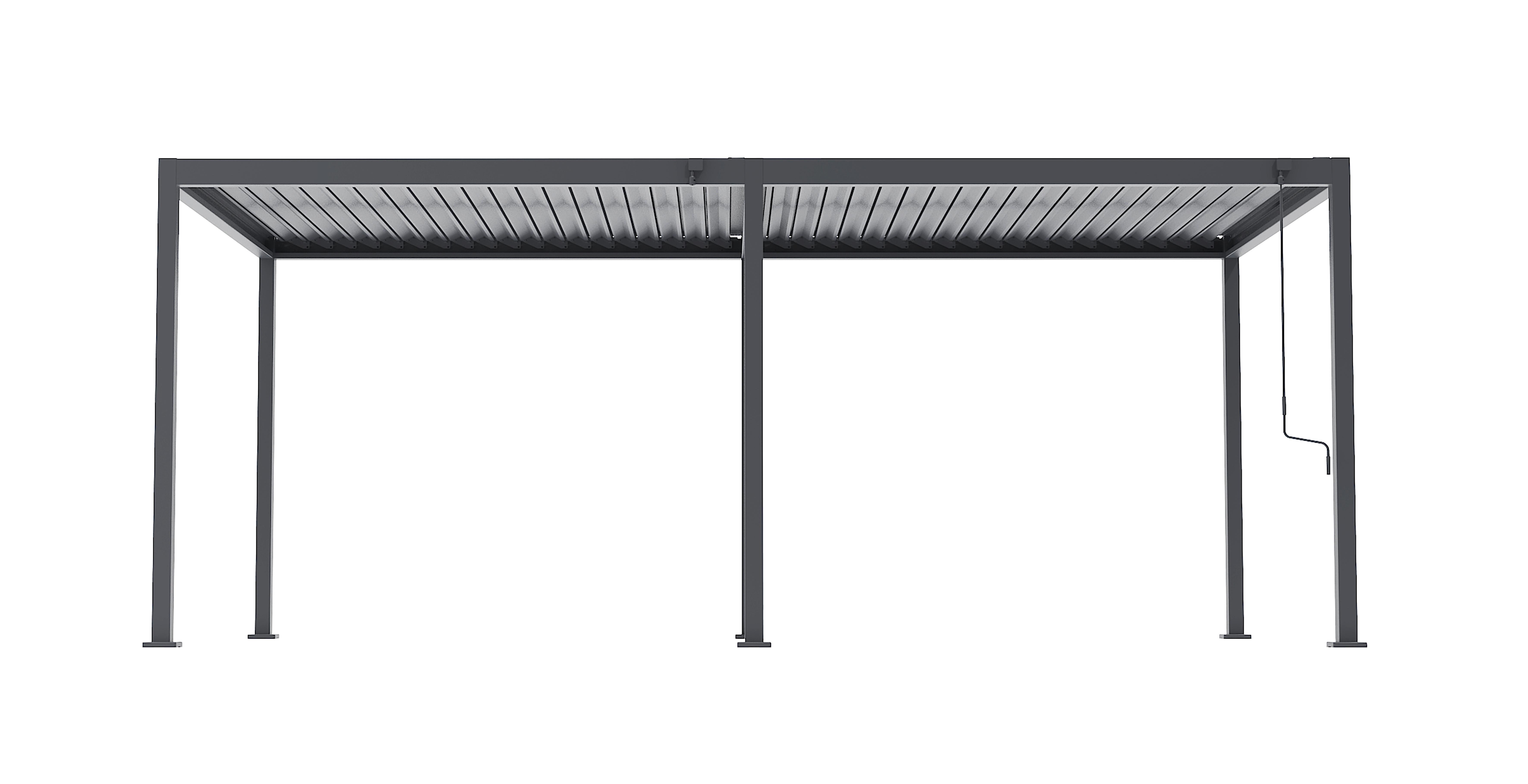 Pergola Origin +90 ca. 3x6m Aluminium,Lamellen verstellbar - Anthrazit, Basics, Metall (583,4/238/296cm) - Gardenson