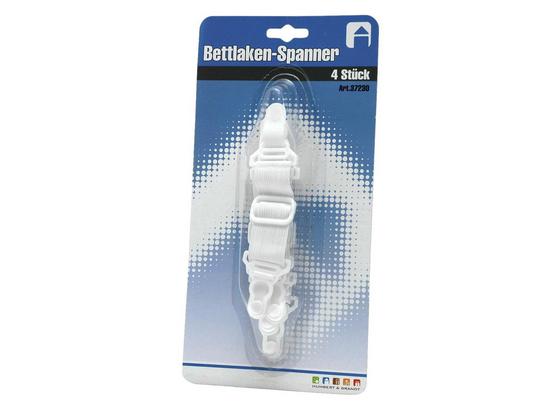 Betttuchspanner 37230 - Weiß, Basics, Kunststoff/Textil (19/4/3cm) Betttuchspanner 37230 - Weiß, Basics, Kunststoff/Textil (19/4/3cm)
