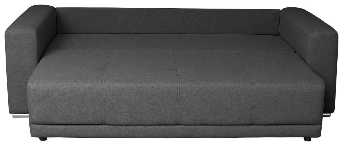 Schlafsofa Berna - Chromfarben/Dunkelgrau, Design, Textil (238/77/108cm) - P & B