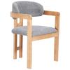 Armlehnstuhl Sally Grau Gepolstert - Eichefarben/Grau, MODERN, Holz/Textil (60/80/52cm) - MID.YOU