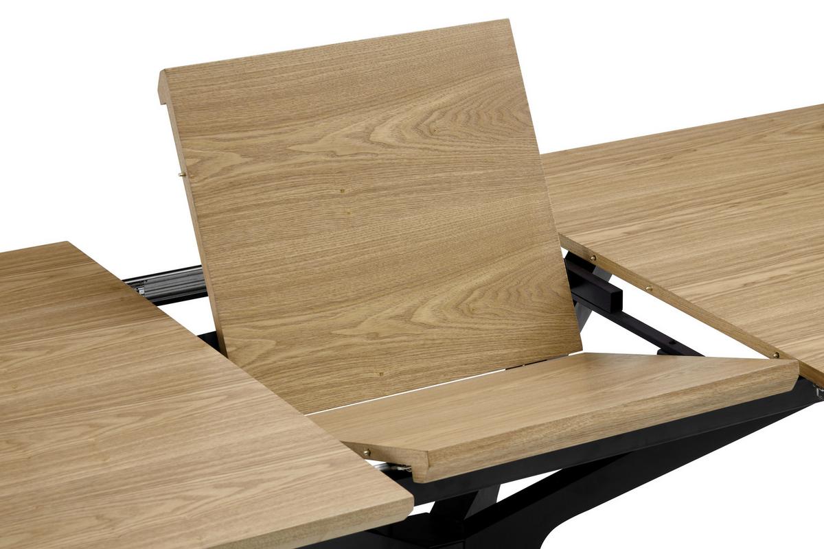 Esstisch Lulea Eichefarben/SchwaezL:160-210cm - Eichefarben/Schwarz, MODERN, Holz/Holzwerkstoff (160/210/90/76cm) - P & B