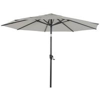 Sonnenschirm L/B: 300x300 cm mit Schutzhülle Hellgrau - Anthrazit/Hellgrau, MODERN, Textil/Metall (300/300cm) - Siena Garden
