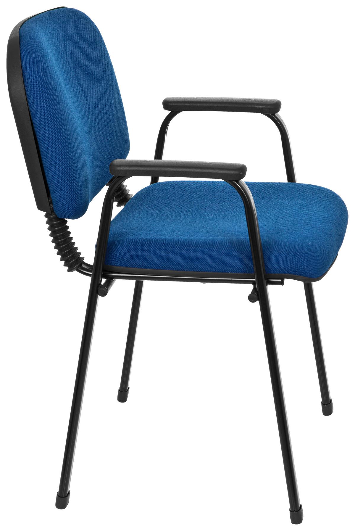 Besucherstuhl Xt 650 Blau/Schwarz Bis 120 Kg - Blau/Schwarz, Basics, Kunststoff/Textil (55/84/42cm) - MID.YOU