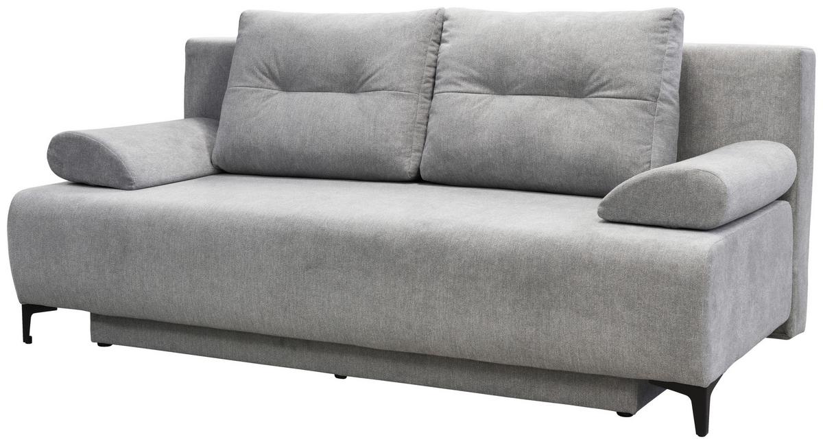 BOXSPRINGOVÁ POHOVKA VIERA - černá/světle šedá, Moderní, kov/textil (201/100/105cm)