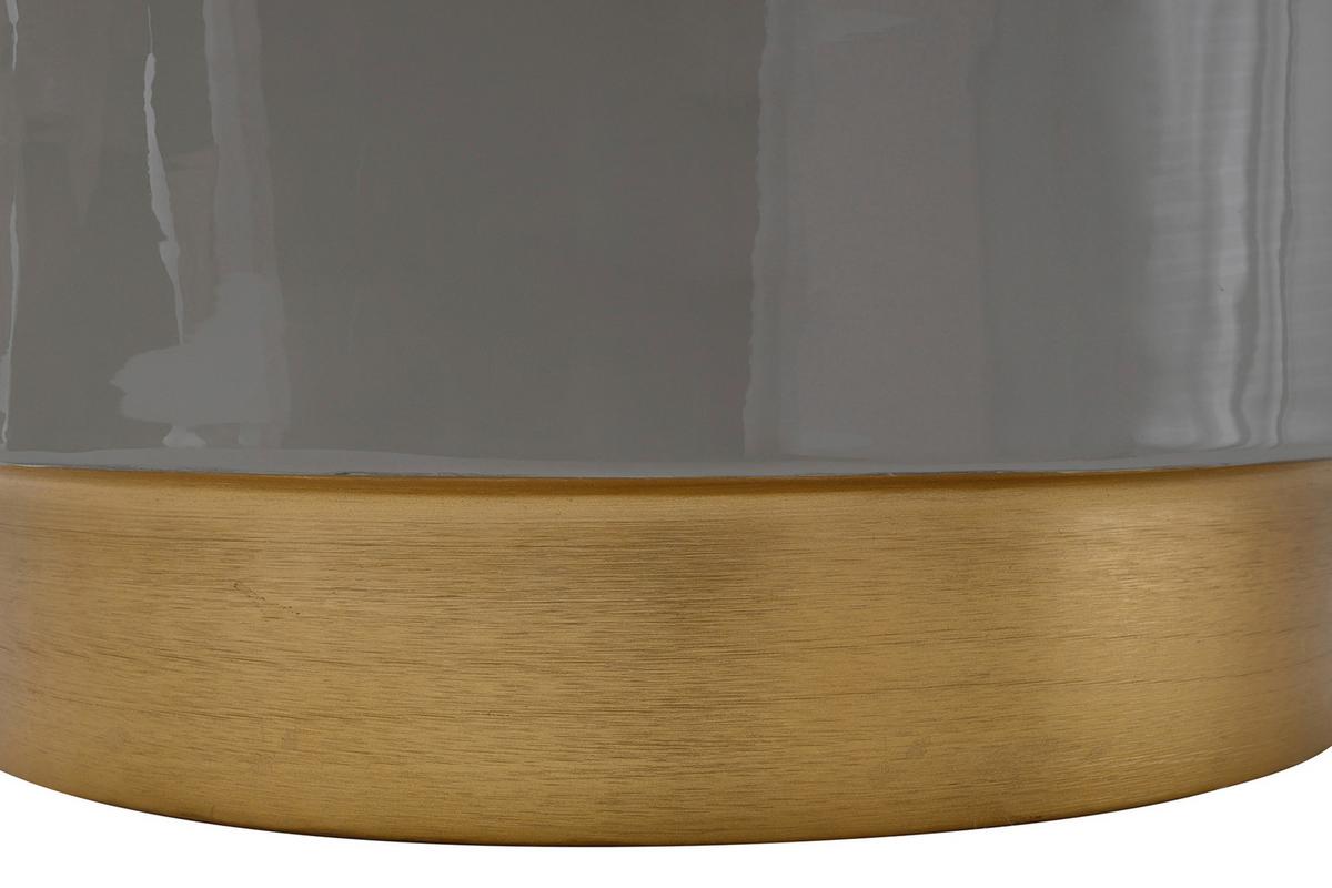 Hocker Artisse 250 Grau/goldfarben D: 51,5 Cm - Goldfarben/Grau, Design, Metall (51,5/43cm) - Kayoom