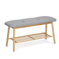 Schuhbank Naturfarben B: 90 Cm - Naturfarben, Basics, Holz/Textil (90/44/30cm) - Zeller Present