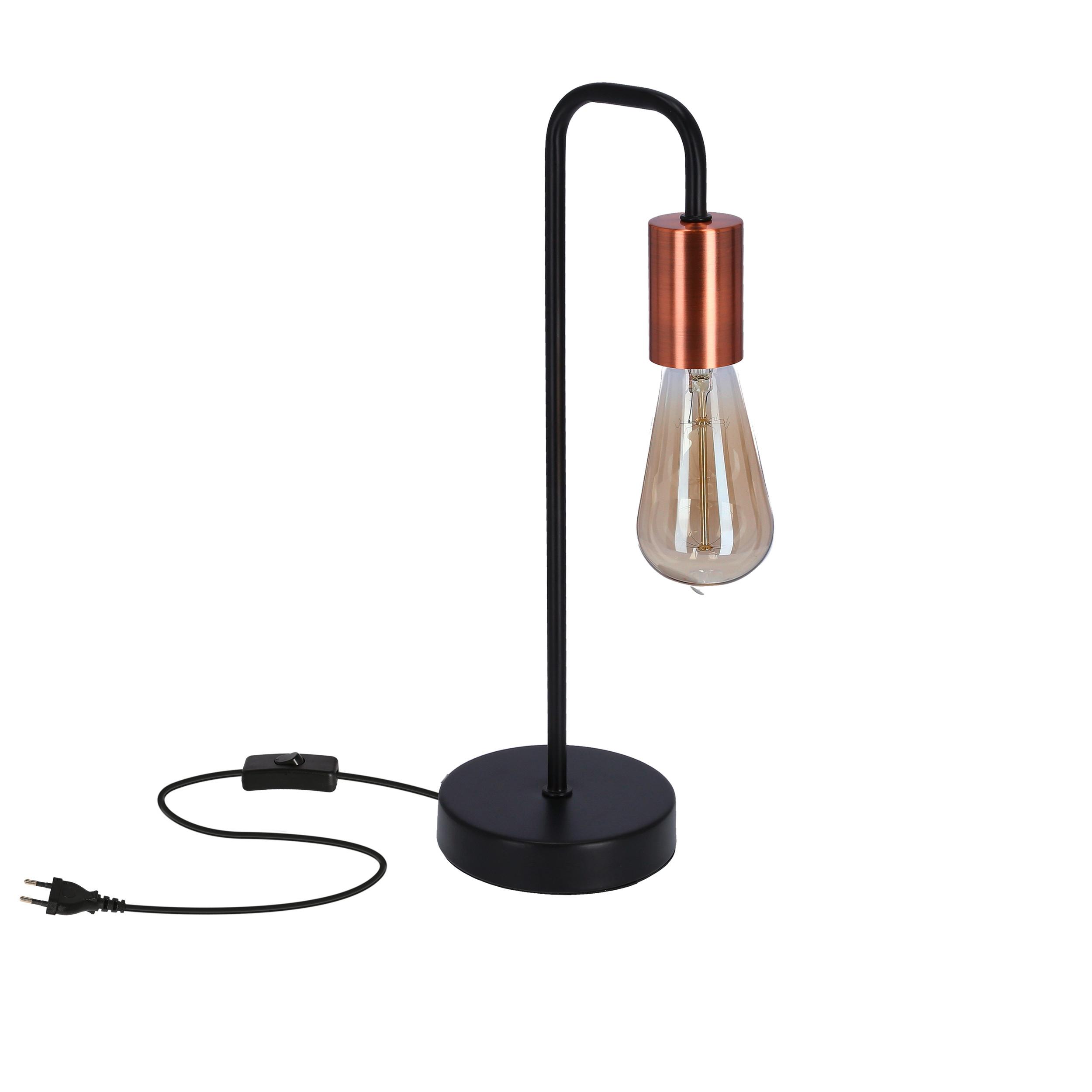 Tischleuchte 41-66862 - Schwarz, KONVENTIONELL, Metall (12/39/17cm)