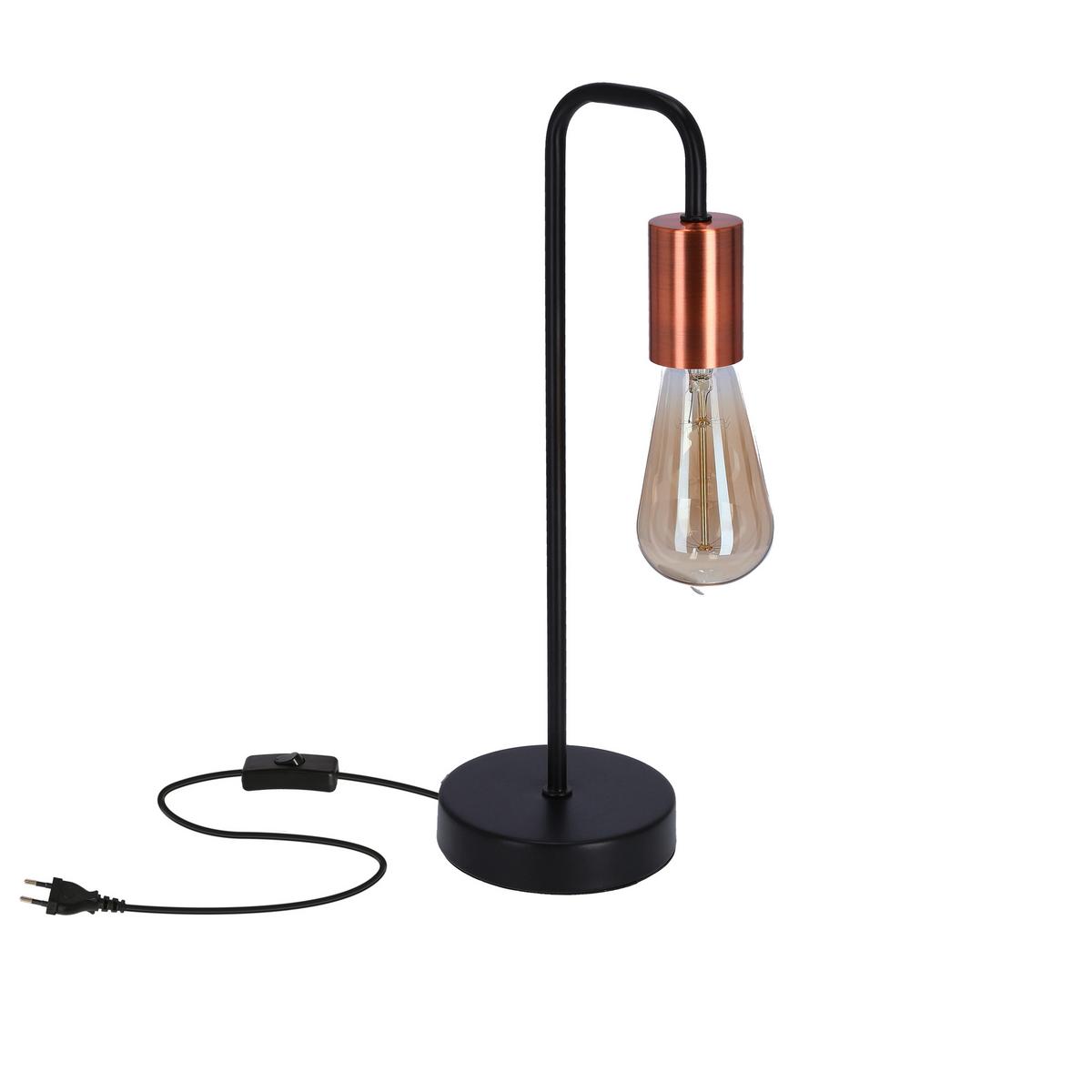 Tischleuchte 41-66862 - Schwarz, KONVENTIONELL, Metall (12/39/17cm)