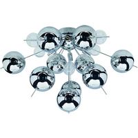 Deckenleuchte Explosion Ø 57 cm 6-Flammig - Klar/Chromfarben, Design, Glas/Metall (57/38cm) - Näve