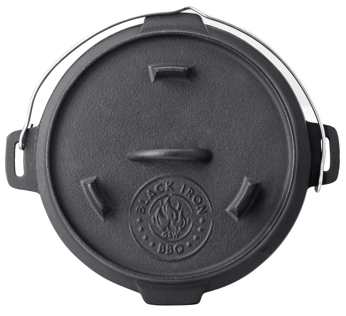 Dutch-Oven-Set 4 -Teilig. Gusseisen, schwarz - Schwarz, Basics, Metall (4,2kg) - GSW