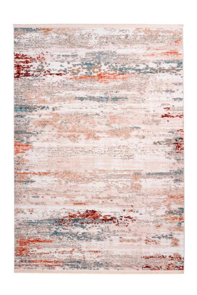 Wwebteppich Grau/Rosa Akropolis 80x150 cm - Rosa/Grau, Design, Textil (80/150cm) - Kayoom