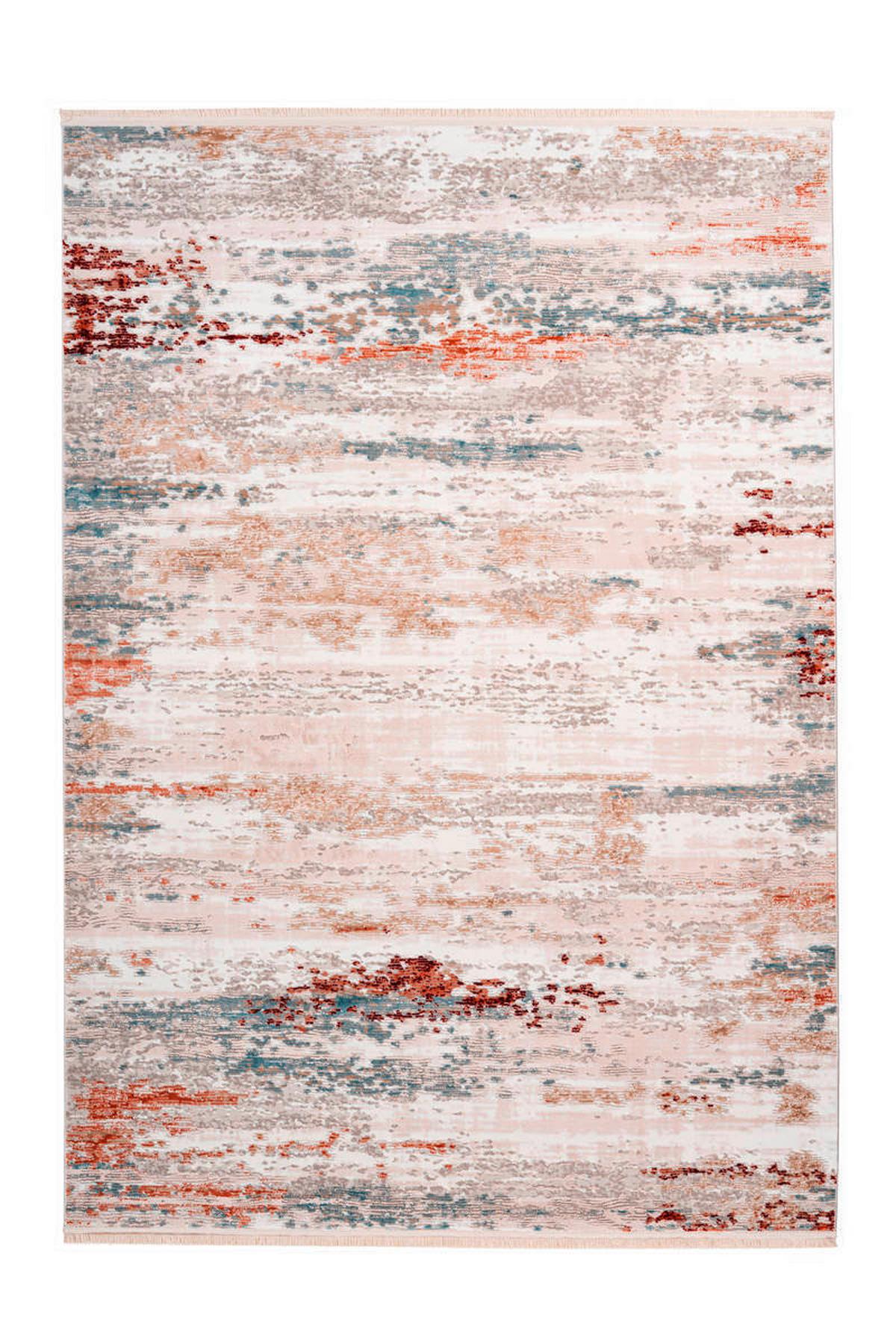 Wwebteppich Grau/Rosa Akropolis 80x150 cm - Rosa/Grau, Design, Textil (80/150cm) - Kayoom