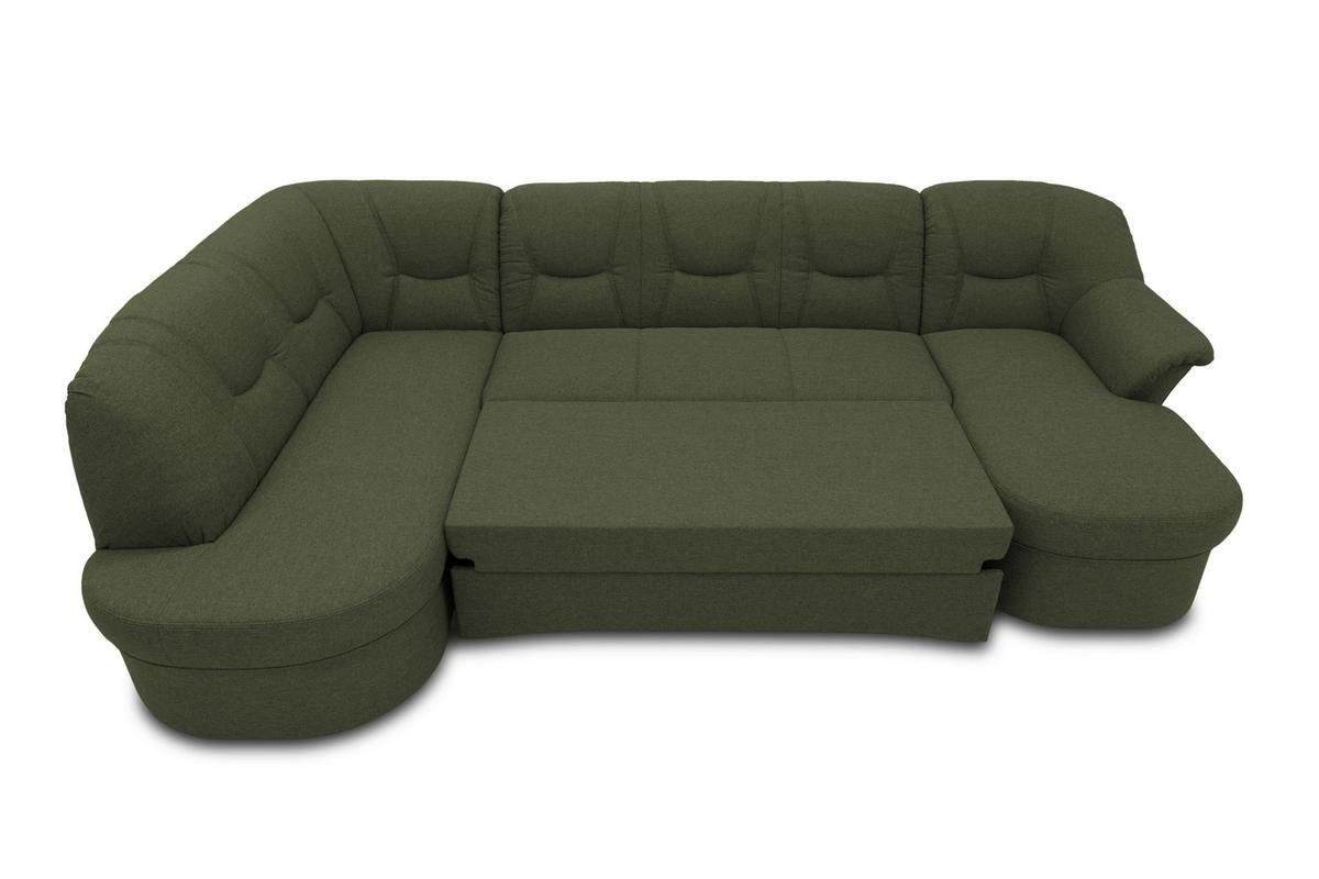 Wohnlandschaft Sarafina Grün - Schwarz/Grün, KONVENTIONELL, Textil (180/295/146cm) - MID.YOU