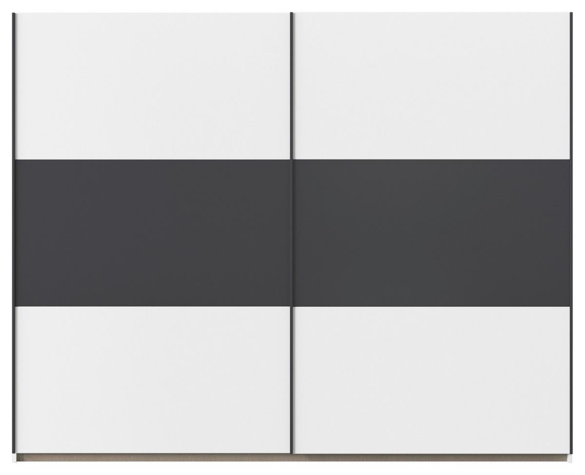 Schwebetürenschrank Neo Grau Weiß B: 261 cm - Weiß/Grau, MODERN, Holzwerkstoff (261/210/59cm) - Rauch Möbel