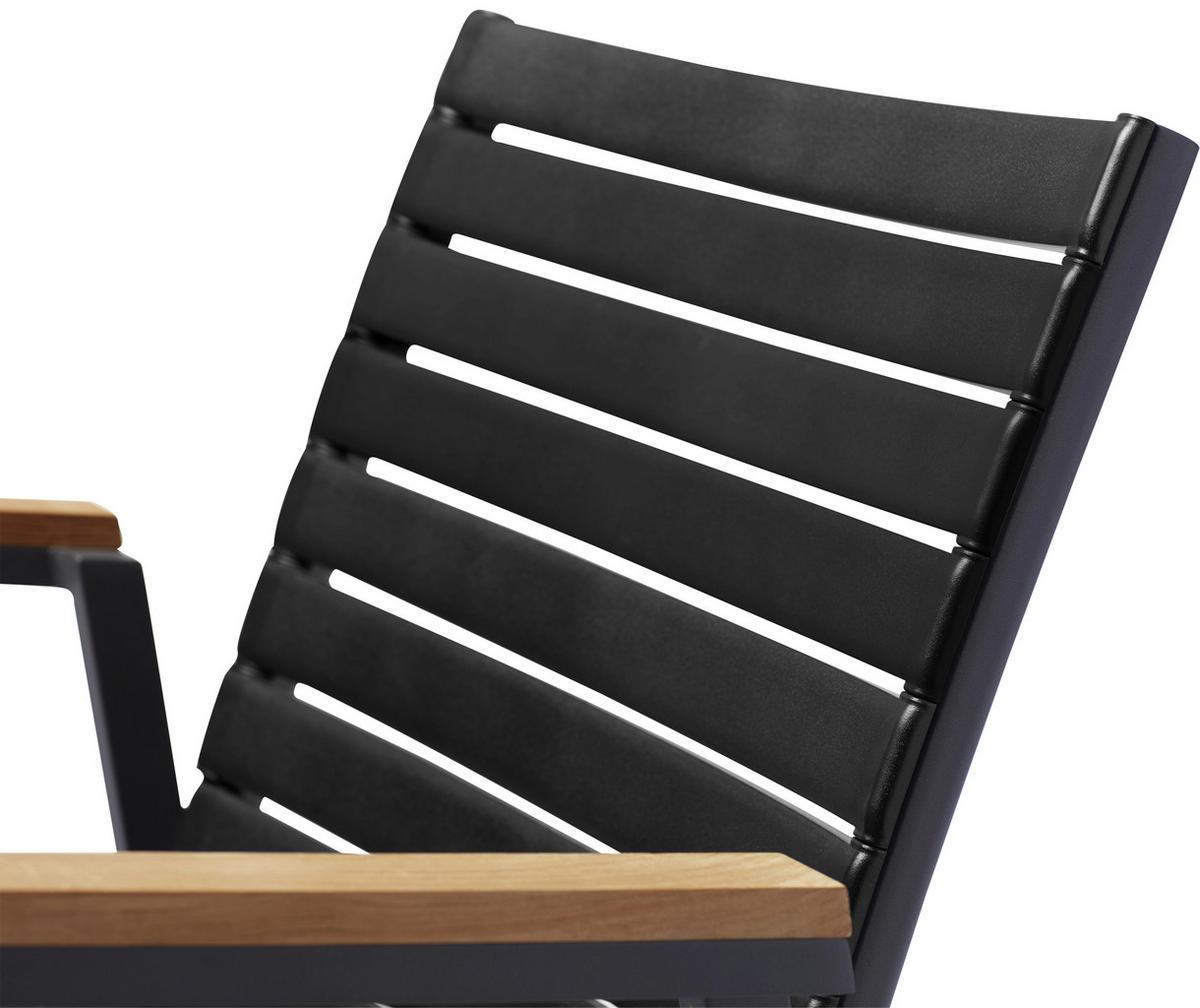 Gartensessel Stapelbar Mood Extreme Kunststoff - Anthrazit/Schwarz, KONVENTIONELL, Holz/Kunststoff (56,5/84/62cm) - Gardenson