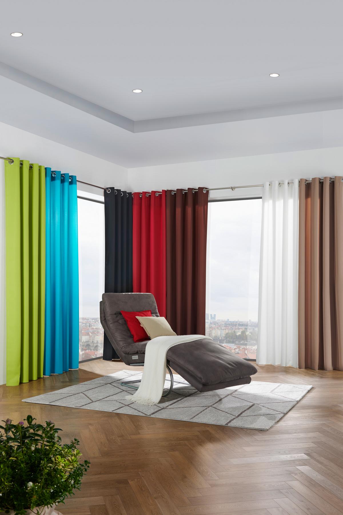 Ösenvorhang Isolde - Braun, KONVENTIONELL, Textil (140/245cm) - Ondega