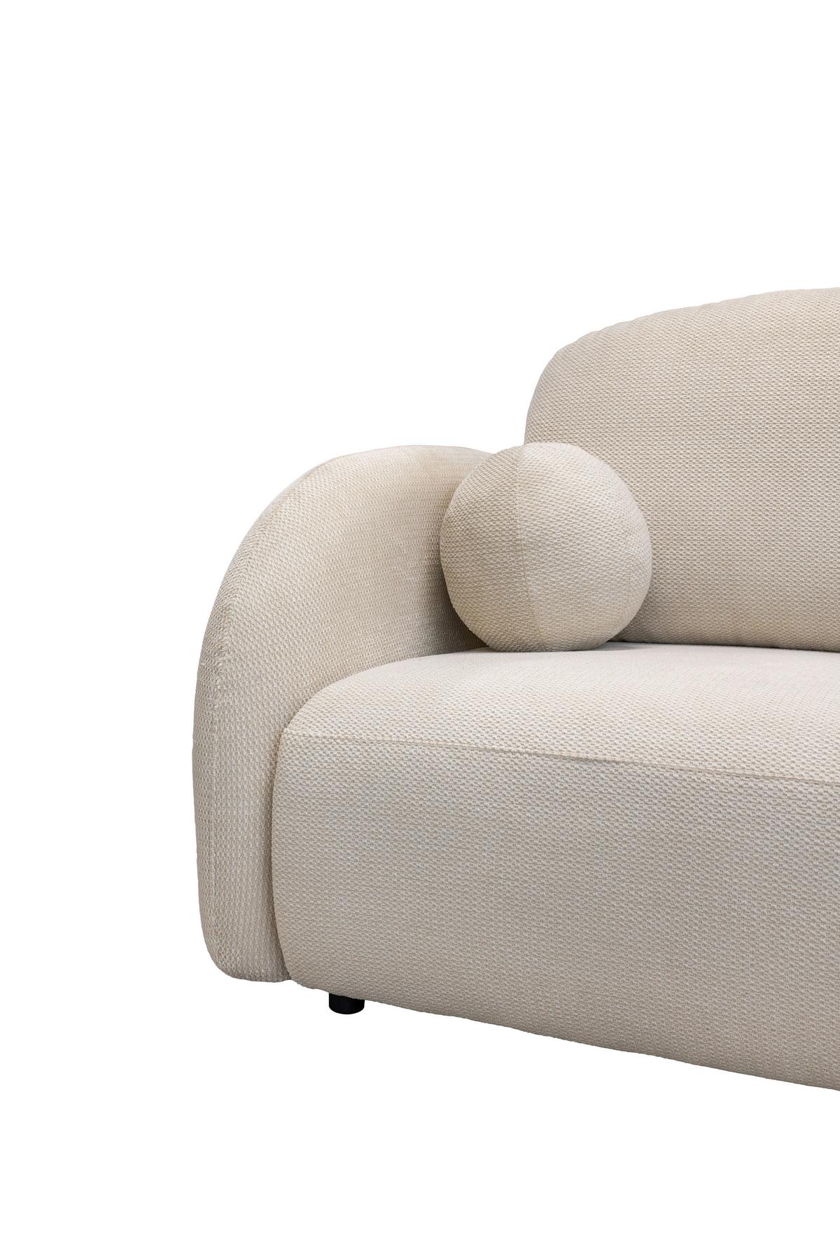 Rozkládací pohovka ROMA, béžová - černá/béžová, Design, textil (230/90/105cm)