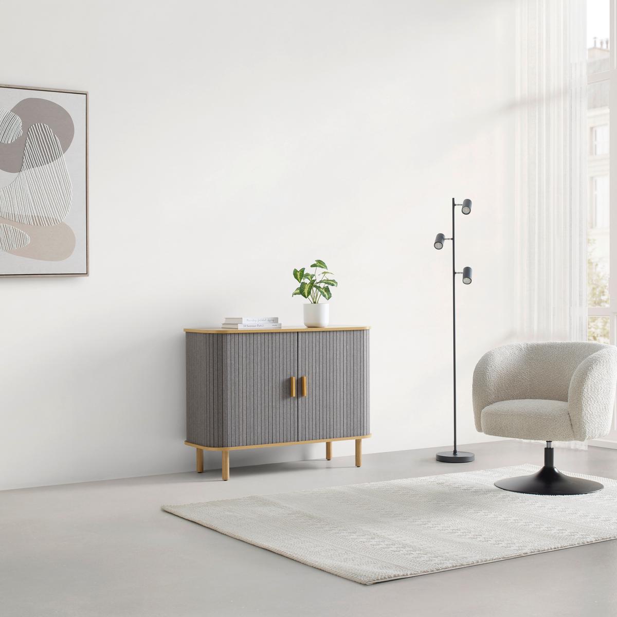 KOMODA ARVID -EXKLUSIV- - sivá/prírodná farba, Modern, drevo/kompozitné drevo (100/75/40cm) - Mömax