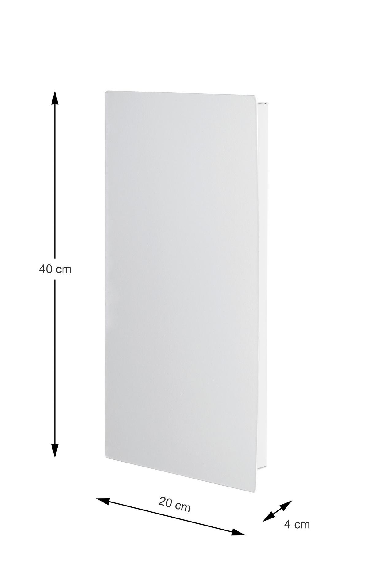 SKRINKA NA KĽÚČE DUNJA - biela, Basics, kov (20/40/4cm)