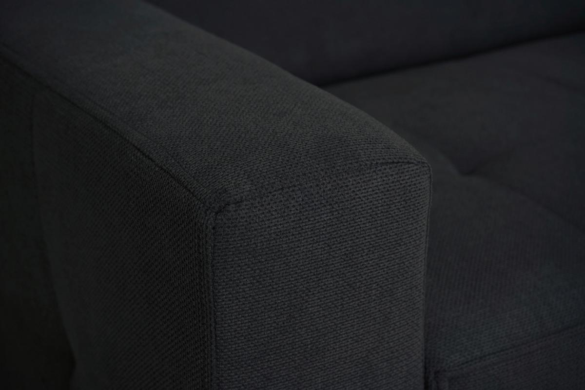 Rohová sedačka MARCO, obojstranná, čierny velúr - čierna, Konventionell, kov/drevo (238/78-94/170cm)