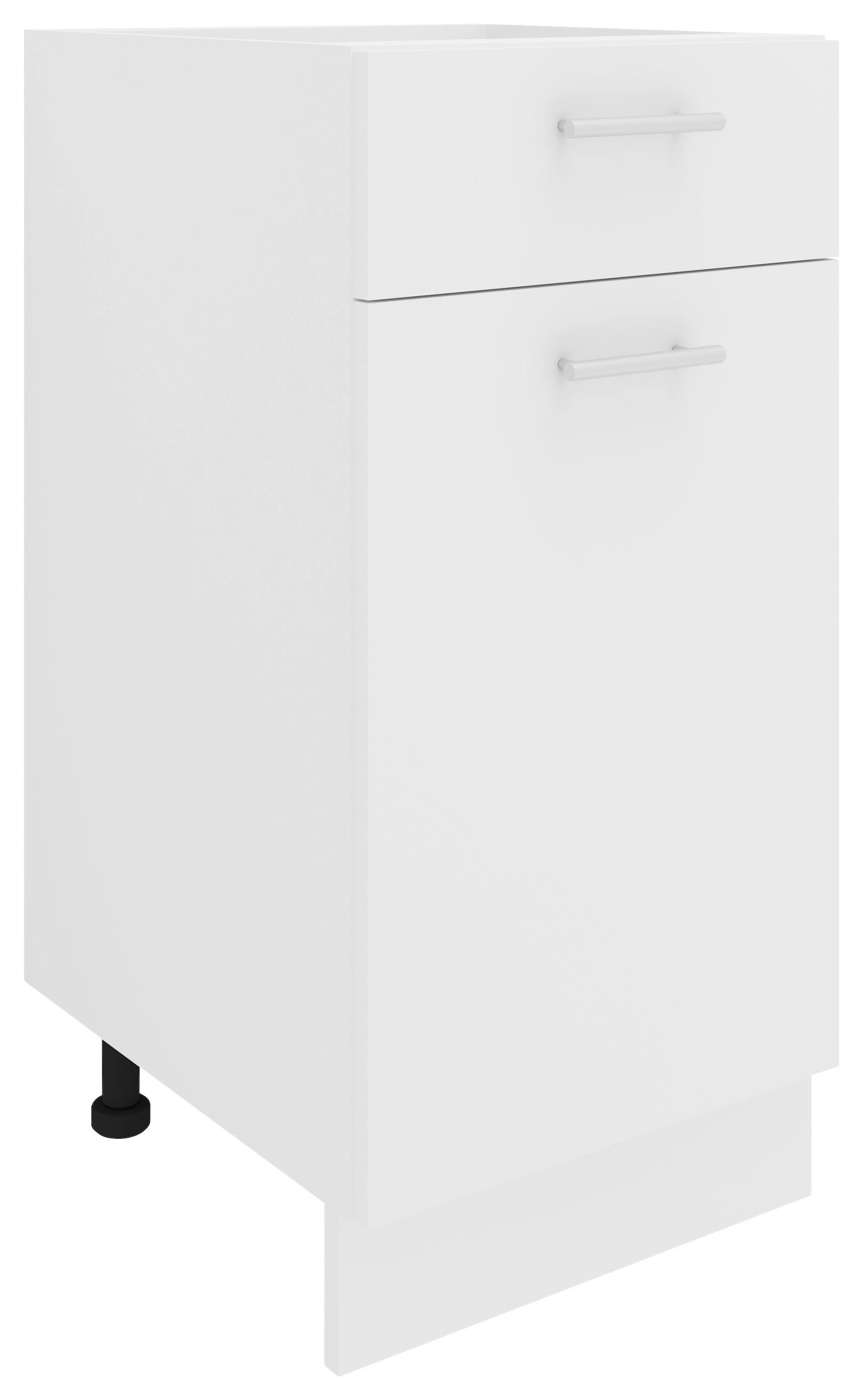 Küchenunterschrank Esilo B: 40 Cm Weiß - Weiß, KONVENTIONELL, Holzwerkstoff (40/82/46cm) - MID.YOU