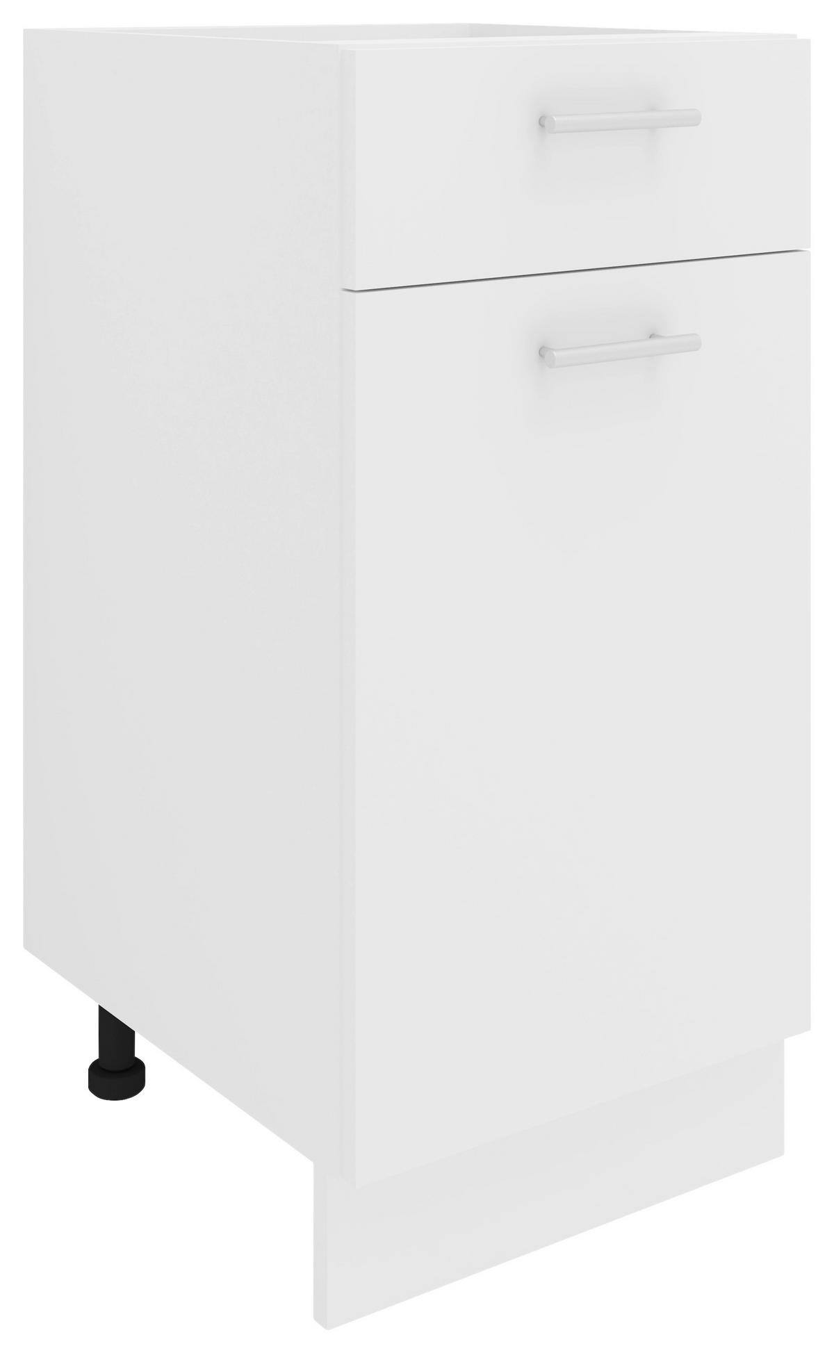 Küchenunterschrank Esilo B: 40 cm Weiß - Weiß, KONVENTIONELL, Holzwerkstoff (40/82/46cm) - MID.YOU