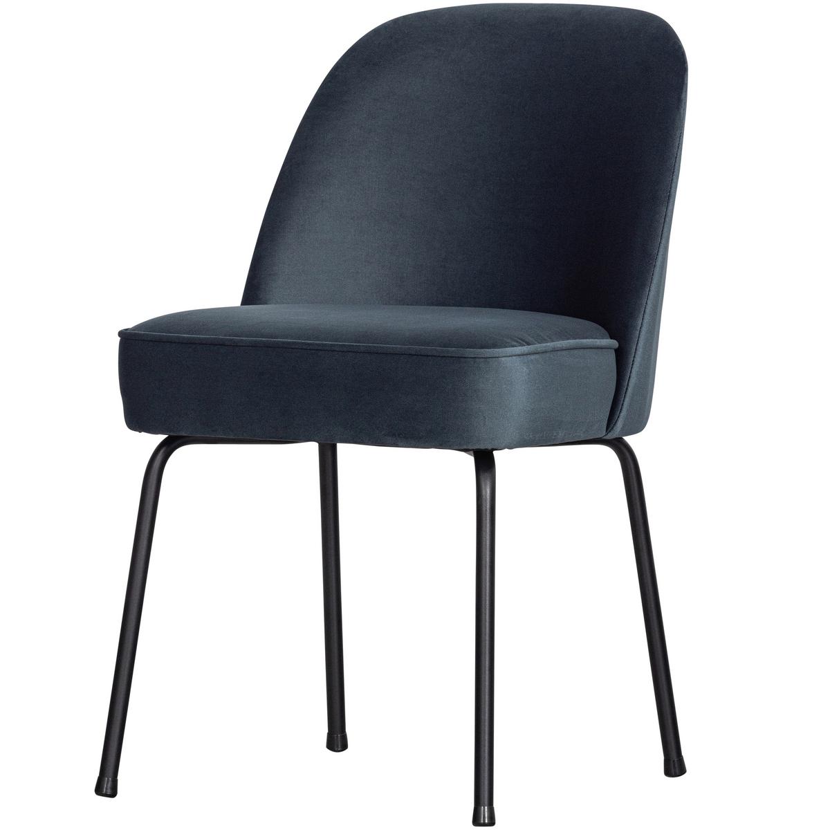 Stuhl-Set Vogue Blau B: 50cm - Blau/Schwarz, MODERN, Textil/Metall (50/83/57cm) - Livetastic