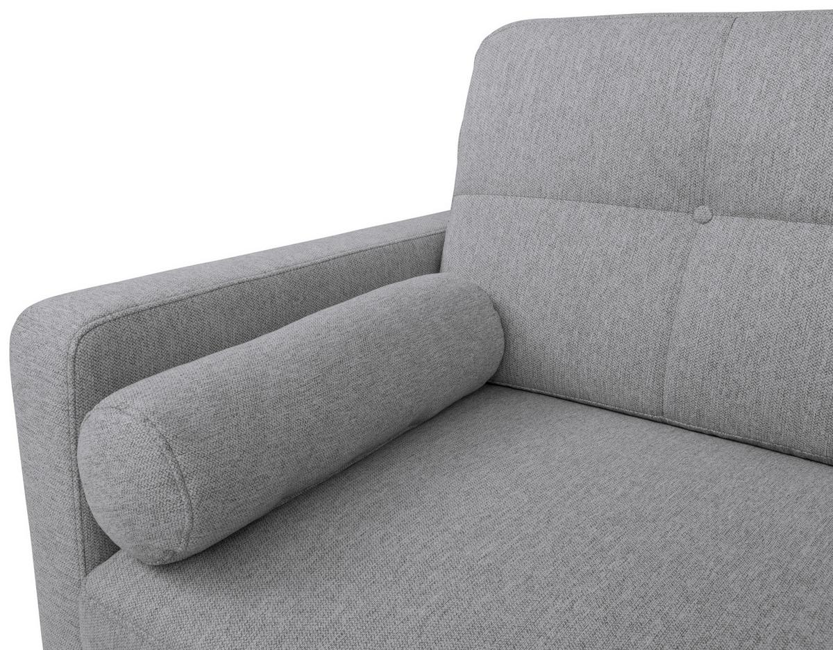 Schlafsofa Noret Graublau B: 222 cm - Eiche Wotan/Hellgrau, KONVENTIONELL, Textil (222/93/99cm) - MID.YOU