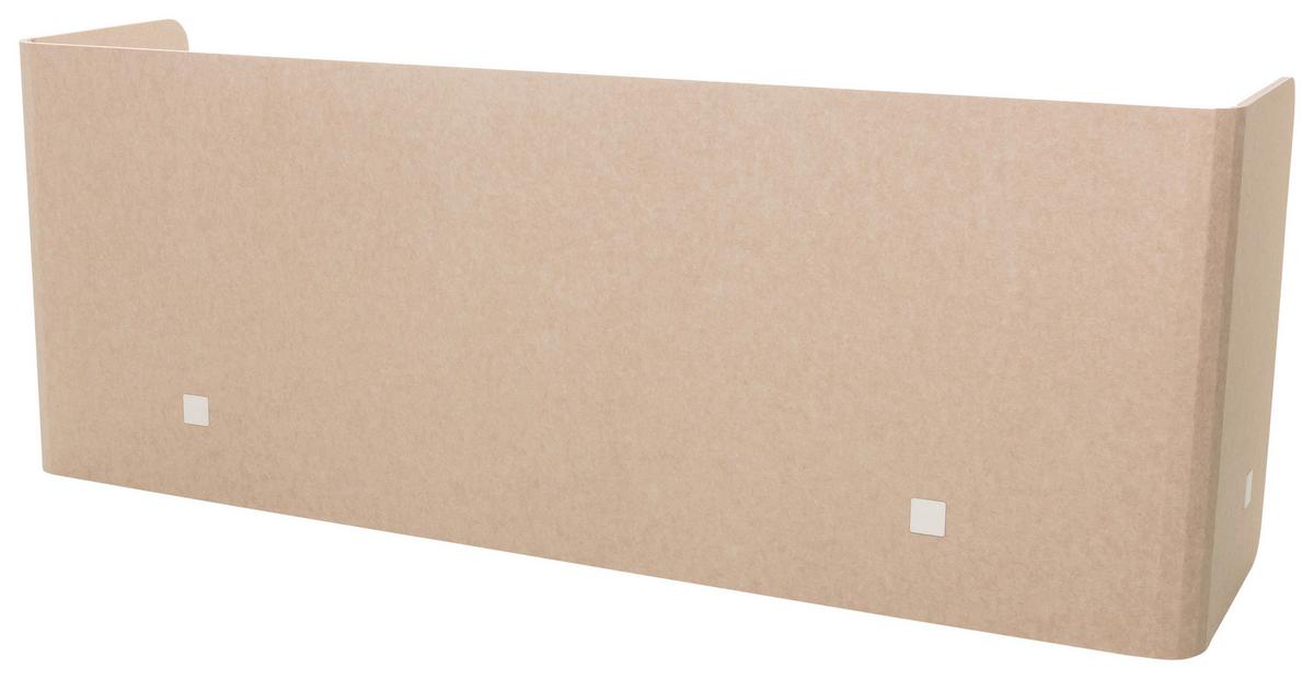 Trennwand Flexmiut U - Beige, Basics, Kunststoff/Textil (160/40/2cm) - MID.YOU
